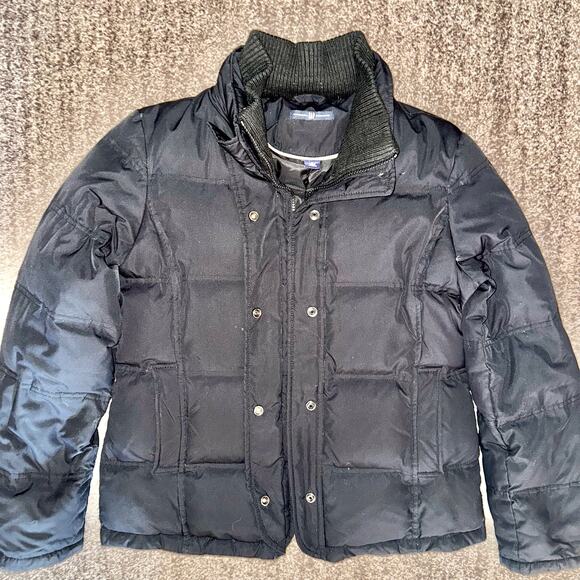 GAP Women's 3-1 Utility Down Puffer Full Zip Winter Coat Jacket Black Medium - Picture 8 of 13